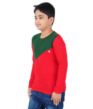 Load image into Gallery viewer, Kiddeo Boys Fullsleeve Colourblock T-shirts(E)
