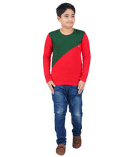 Load image into Gallery viewer, Kiddeo Boys Fullsleeve Colourblock T-shirts(E)
