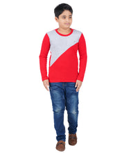 Load image into Gallery viewer, Kiddeo Boys Fullsleeve Colourblock T-shirts(E)
