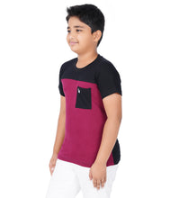 Load image into Gallery viewer, Kiddeo Boys Halfsleeve Colourblock T-shirts(B)

