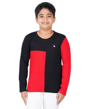 Load image into Gallery viewer, Kiddeo Boys Fullsleeve Colourblock T-shirts(D)
