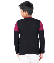 Load image into Gallery viewer, Kiddeo Boys Fullsleeve Colourblock T-shirts(A)
