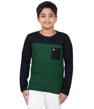Load image into Gallery viewer, Kiddeo Boys Fullsleeve Colourblock T-shirts(B)
