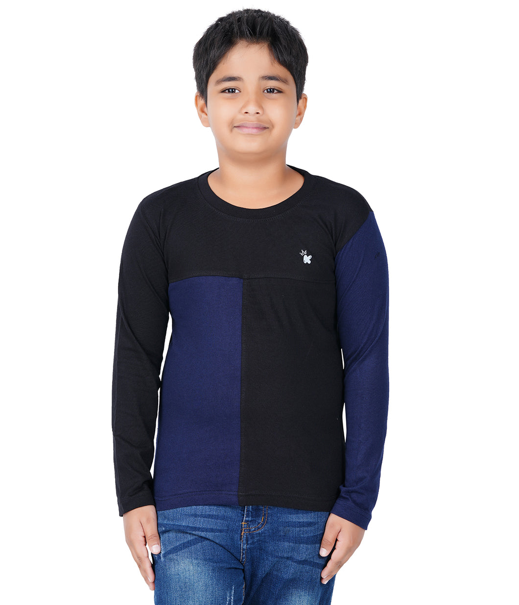 Kiddeo Boys Fullsleeve Colourblock T-shirts(D)