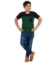Load image into Gallery viewer, Kiddeo Boys Halfsleeve Colourblock T-shirts(B)
