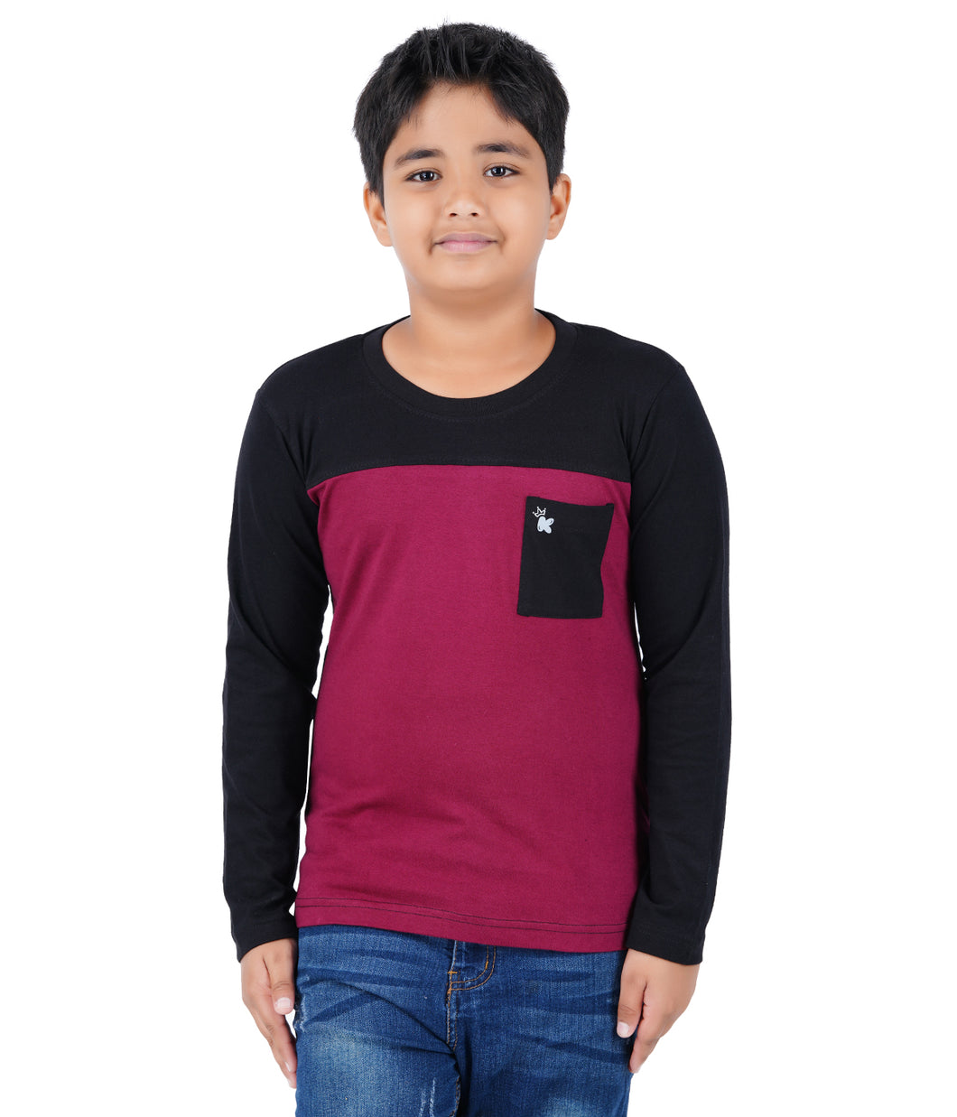 Kiddeo Boys Fullsleeve Colourblock T-shirts(B)