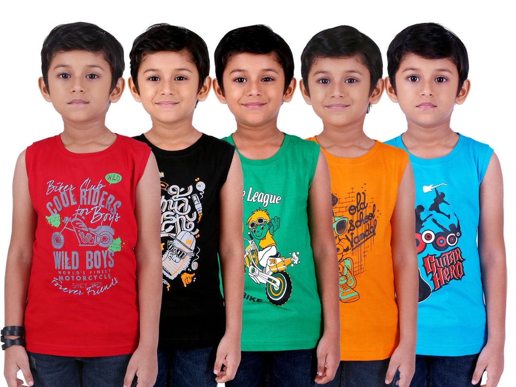 Boys sleeveless t shirts hotsell